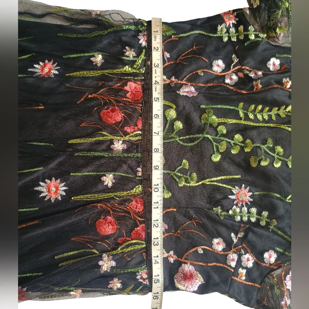 NWT JJS House Floral Embroidery Cocktail Dress Women's Size: L - Picture 9 of 14